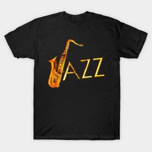 Golden Saxophone Jazz T-Shirt
